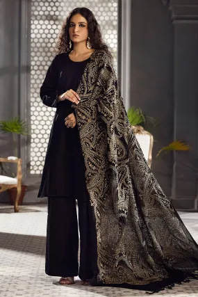 3648-GULBAGH EMBROIDERED PASHMINA BLEND SHAWL