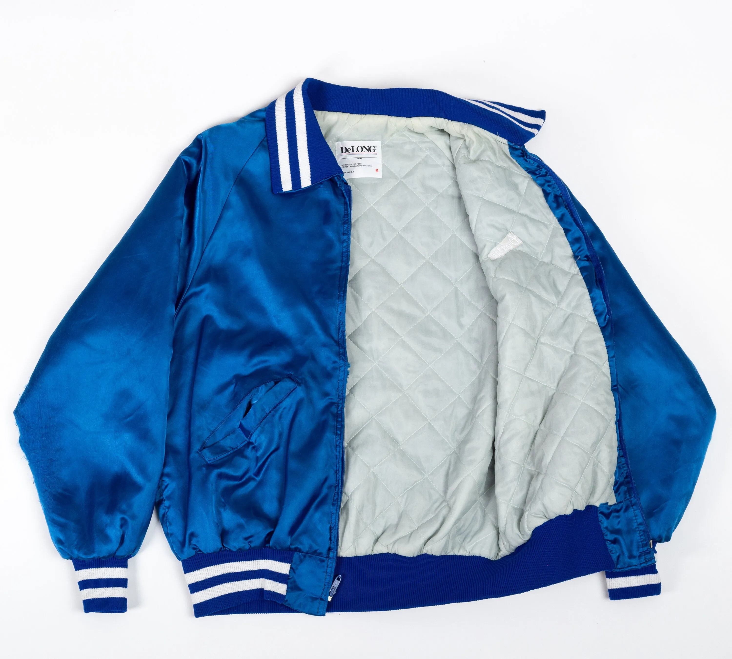 80s Swing Dancing Satin Bomber Jacket - Men's Medium, Women's Large