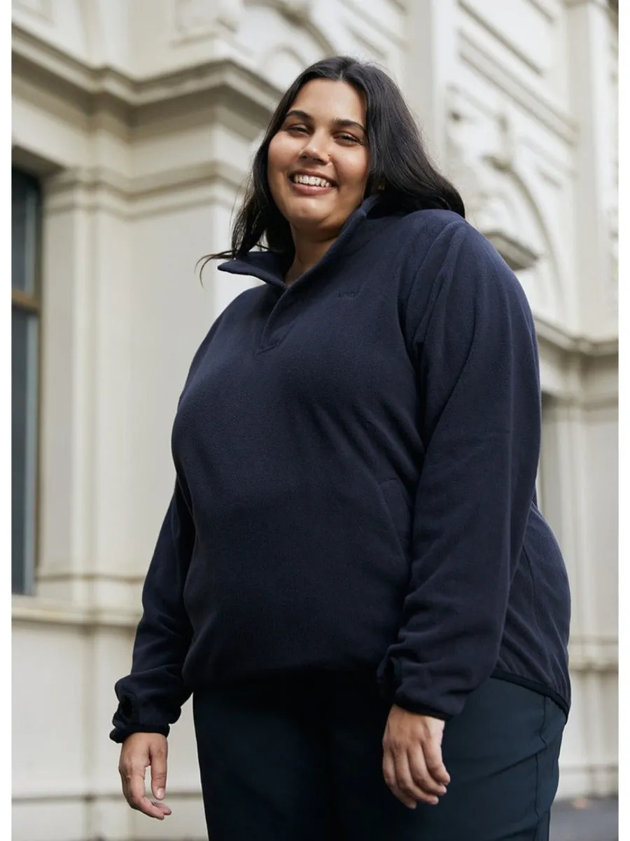 Amble Feathertop Women’s Fleece Black Plus Sizes 2XL - 4XL
