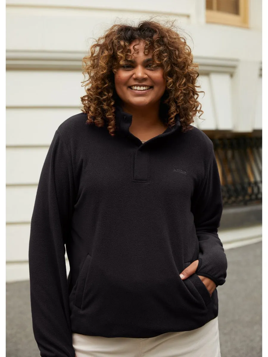 Amble Feathertop Women’s Fleece Black Plus Sizes 2XL - 4XL