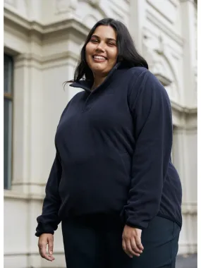 Amble Feathertop Women’s Fleece Black Plus Sizes 2XL - 4XL
