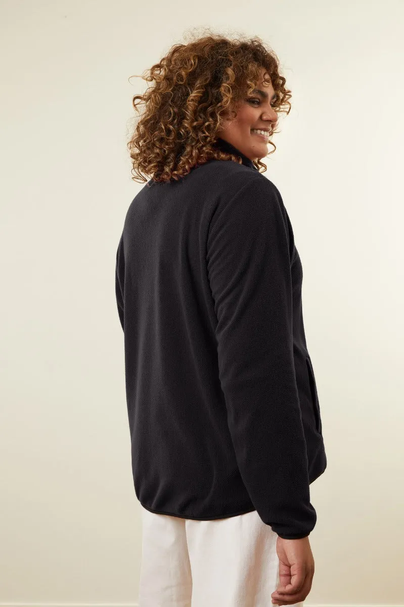 Amble Feathertop Women’s Fleece Black Plus Sizes 2XL - 4XL