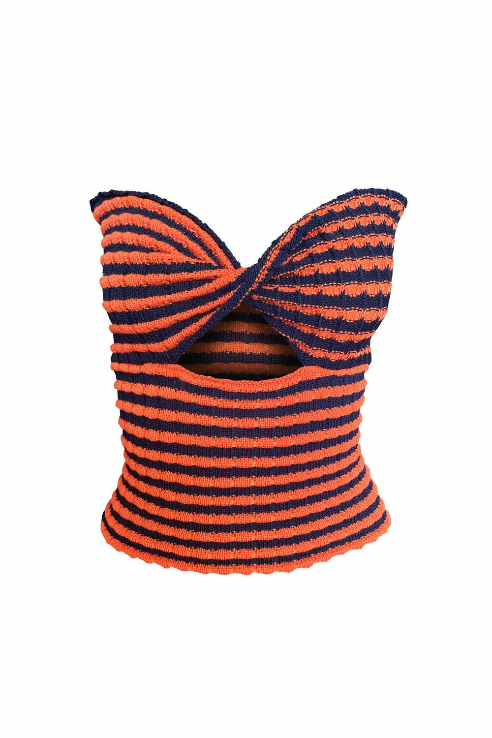 ArtnSoul -Strapless Knitted Crop Top