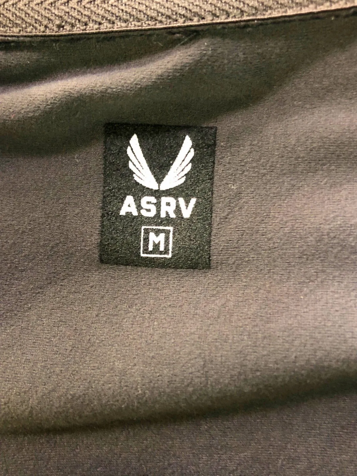ASRV Black Quarter-Zip Long Sleeve Top UK M