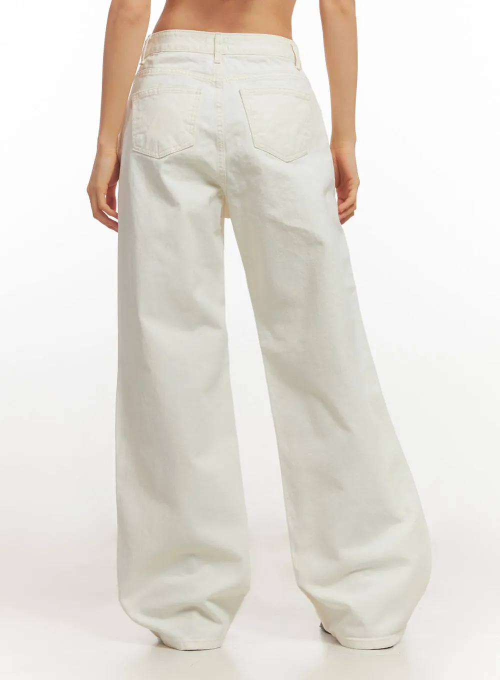 Basic Cotton Wide-Leg Pants IM513