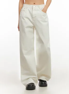 Basic Cotton Wide-Leg Pants IM513