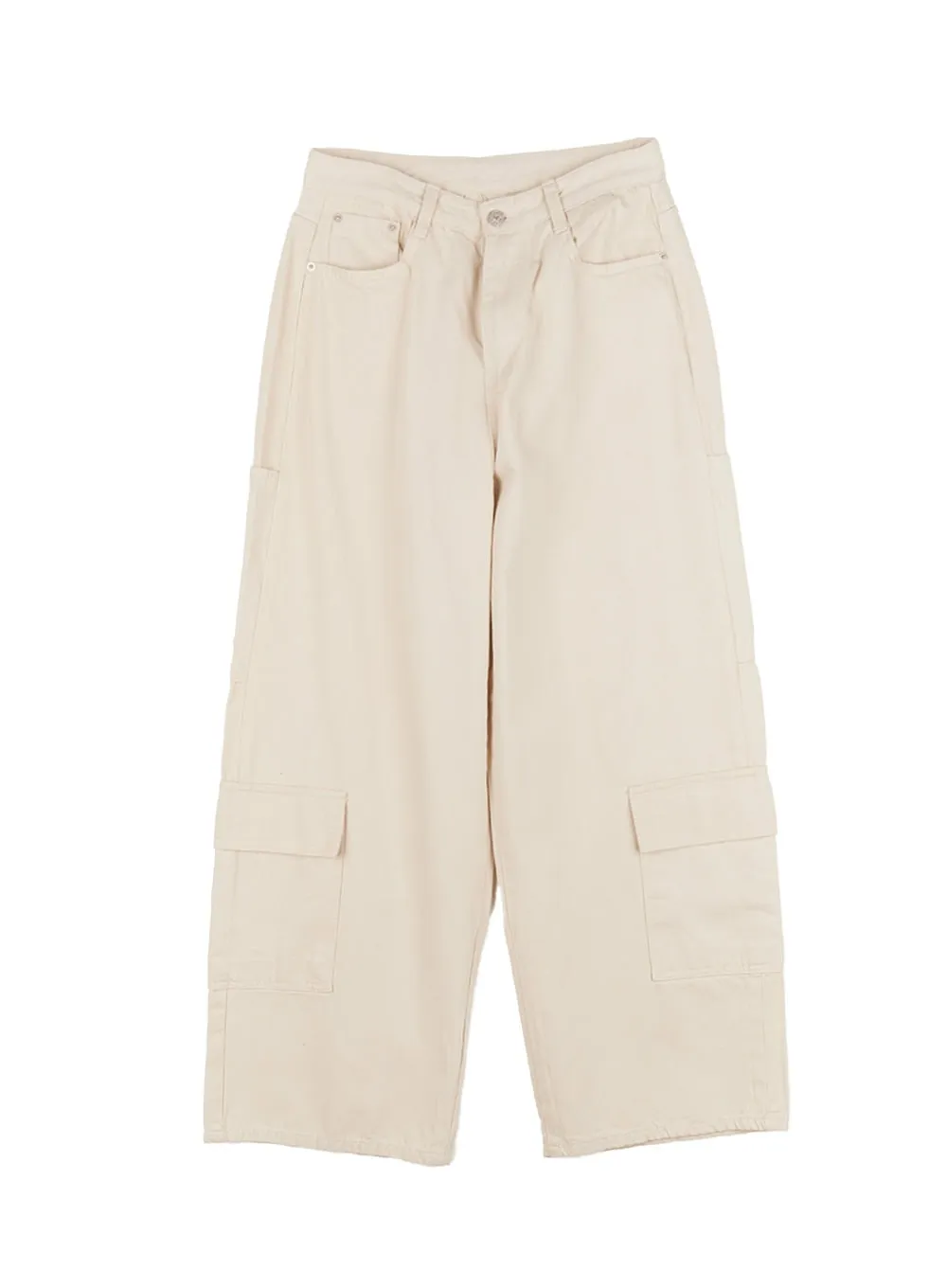 Cargo Cotton Wide-Leg Pants IA517