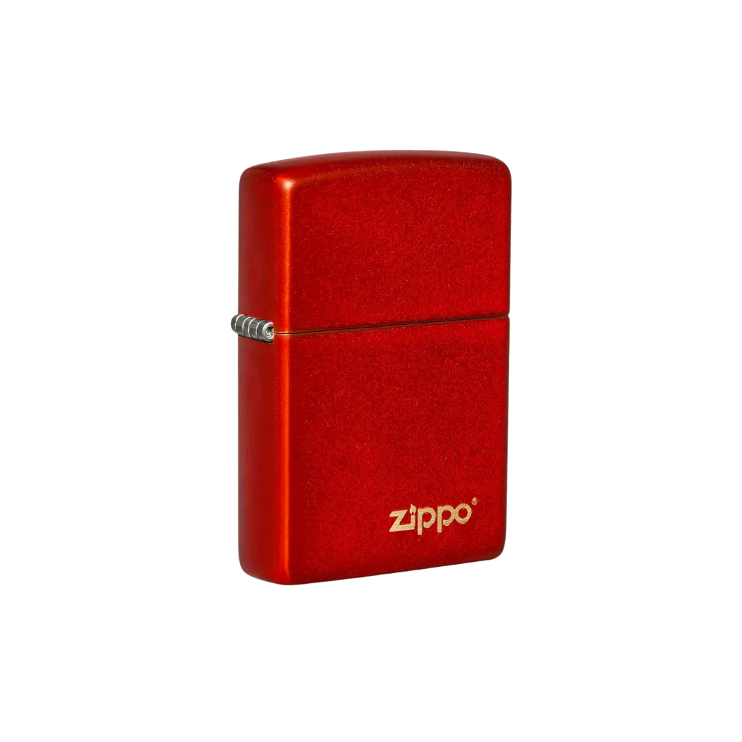 Classic Metallic Red Zippo Logo