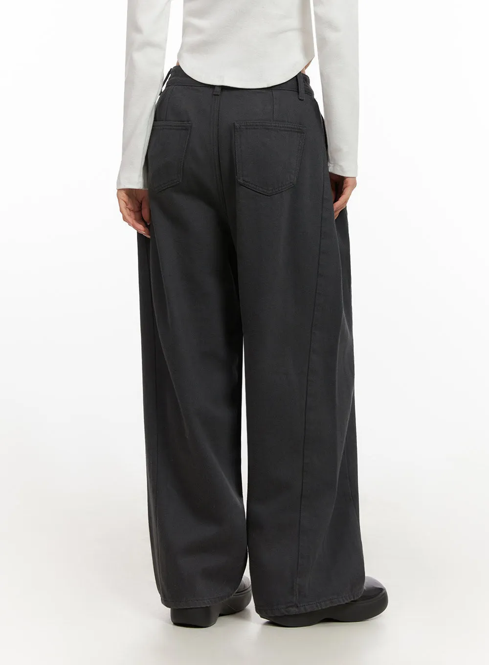 Classic Wide-Fit Cotton Pants ID431