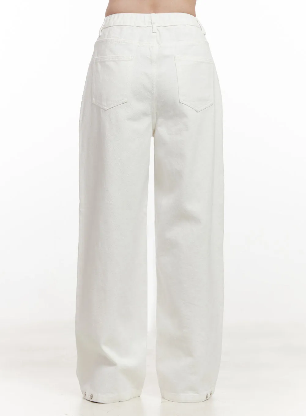 Classic Wide-Leg Cotton Pants IJ530