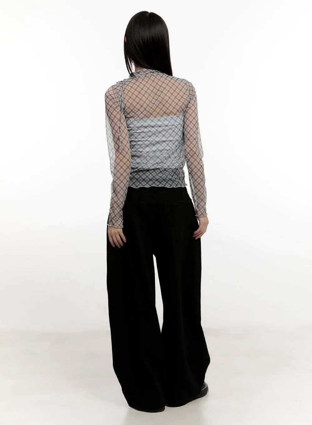 Cotton Pintuck Wide-Leg Pants CM514