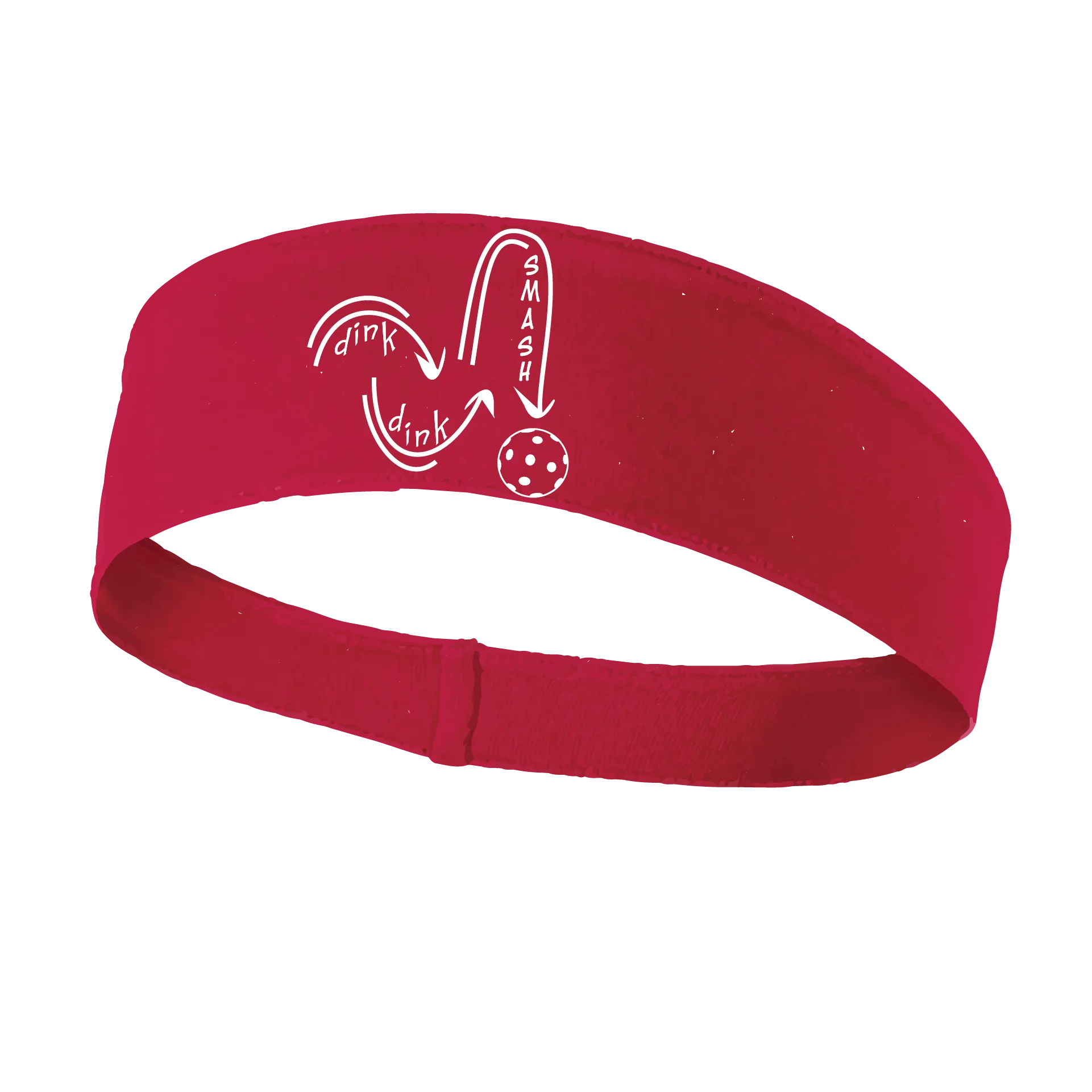 Dink Dink Smash (White) | Pickleball Headband | 100% Polyester