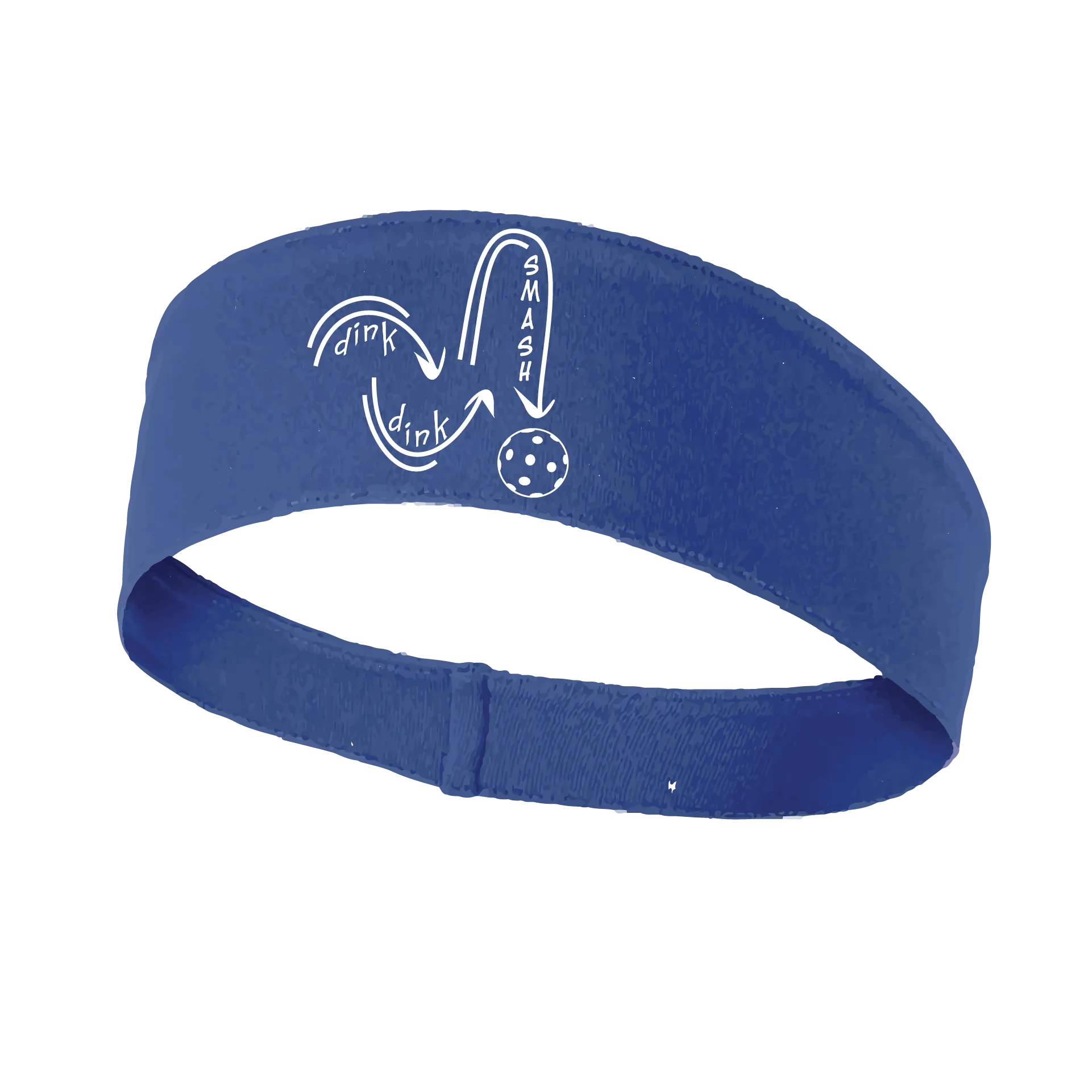 Dink Dink Smash (White) | Pickleball Headband | 100% Polyester