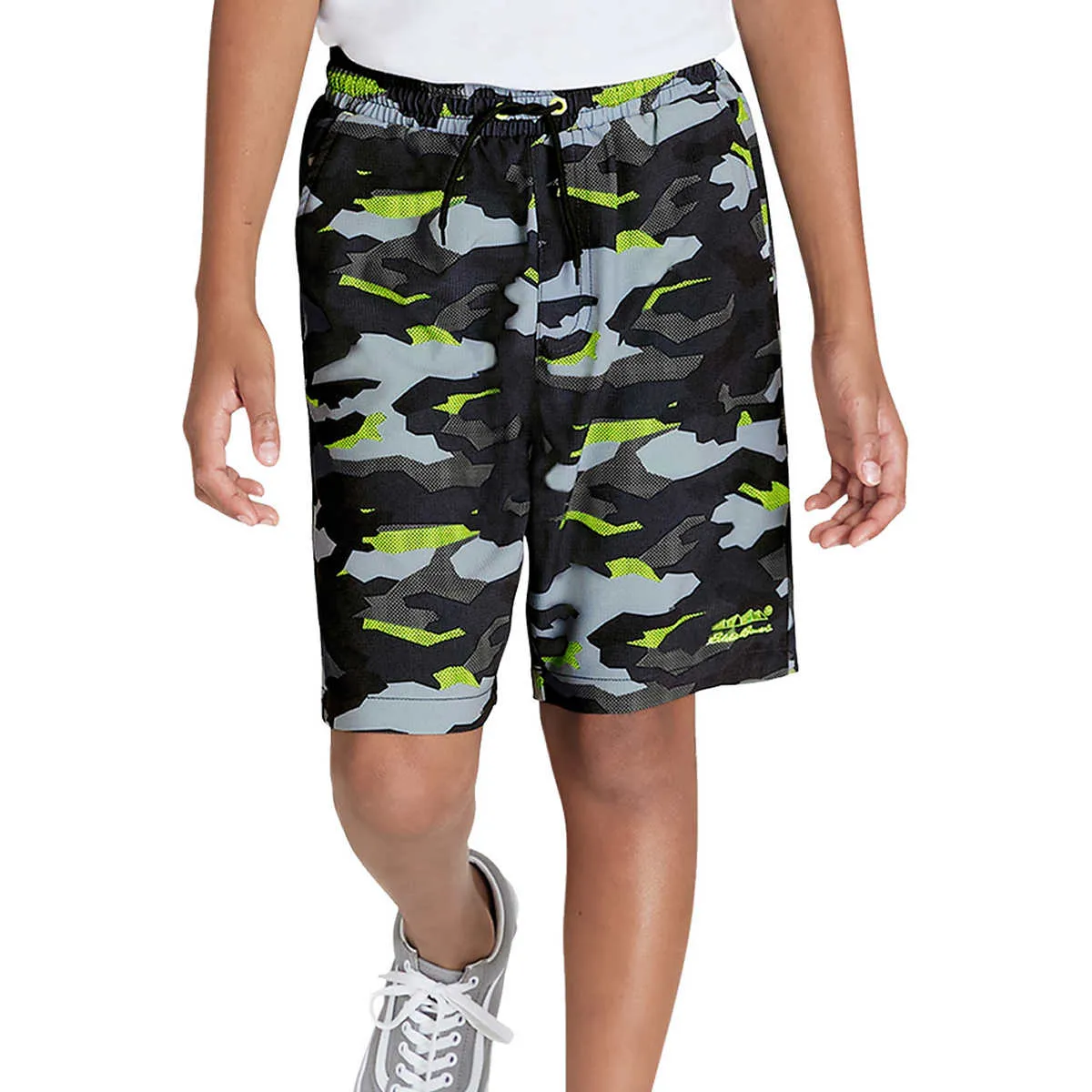 Eddie Bauer Big Boy's 2-pack Youth Hybrid Quick Dry Mesh Lined Casual Active Shorts