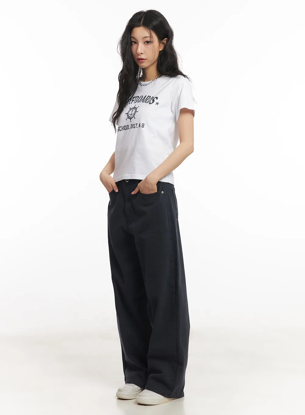Essential Cotton Wide-Leg Pants CA503