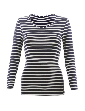 Heatgen Thermal Long Sleeve Striped Top