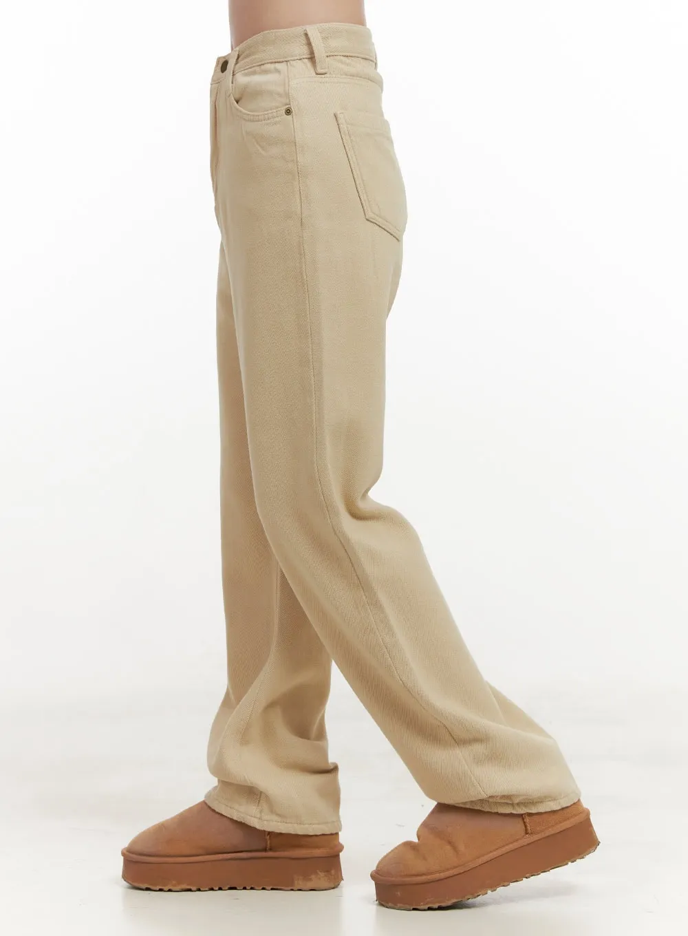 Isolde Solid Cotton Straight Fit Pants ON429