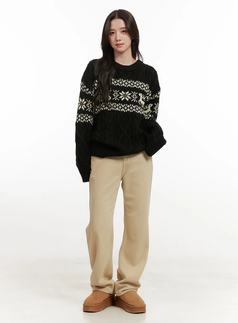 Isolde Solid Cotton Straight Fit Pants ON429