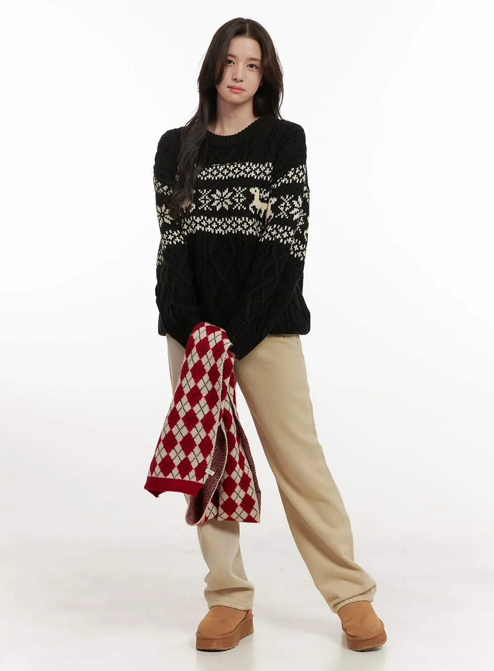 Isolde Solid Cotton Straight Fit Pants ON429
