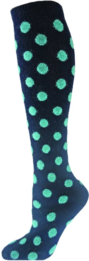 Liza Dot Cashmere Wool Knee High Socks (Women's)