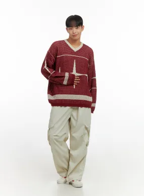Men's Basic Wide Cargo Pants IO420