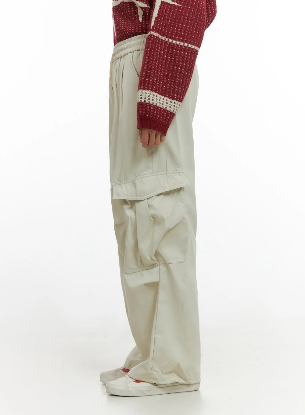 Men's Basic Wide Cargo Pants IO420