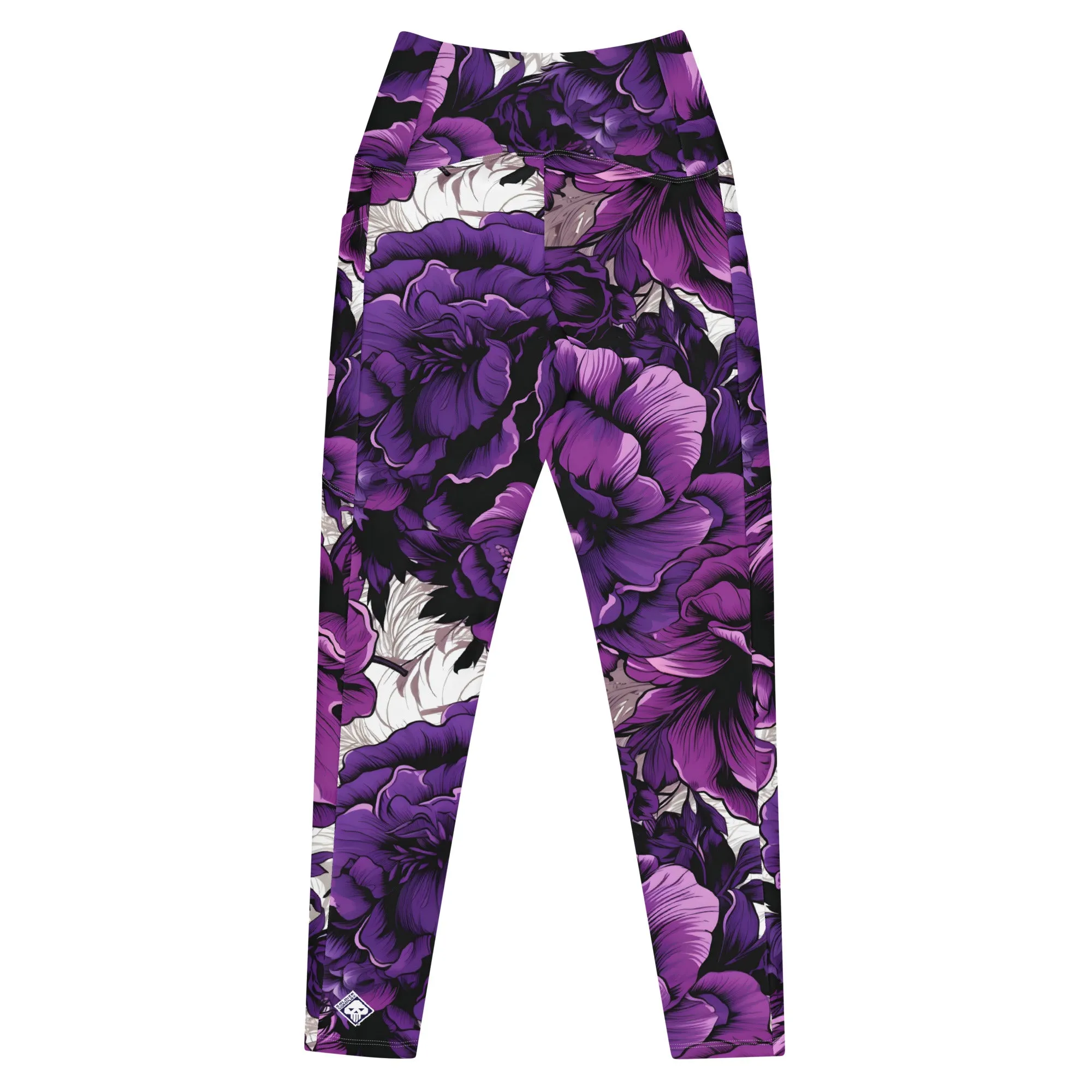 Purple Petals Performance: Women's Running Leggings from Mile After Mile