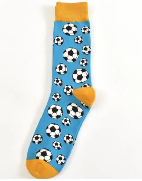 SF177 Blue Soccer Ball Socks