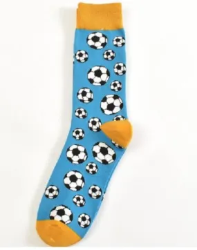 SF177 Blue Soccer Ball Socks