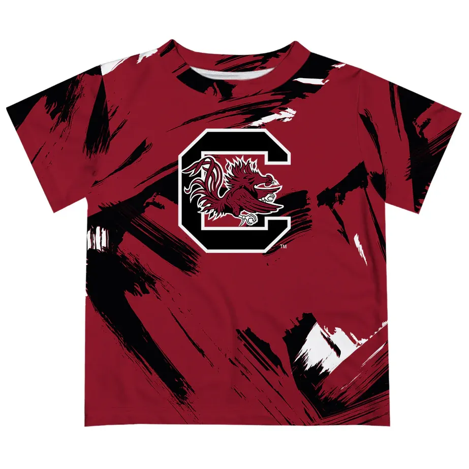 South Carolina Gamecocks Vive La Fete Boys Game Day Garnet Short Sleeve Tee Paint Brush