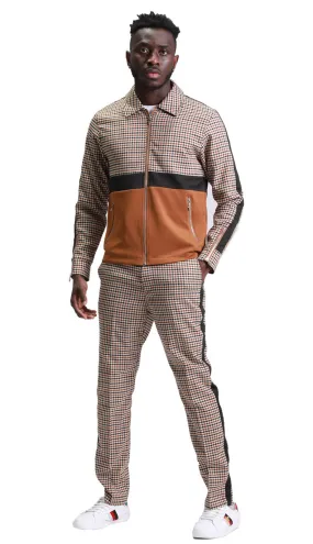 Tazzio M343SK-COFFEE Mens Sport Suit